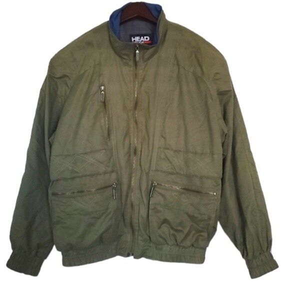 Vintage Bomber Jacket Mens Small Olive Green 80s - Picture 1 of 12